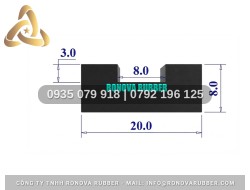 Ron Cao Su Dẻo Dai Chữ U 20x8x8