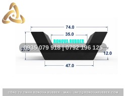 Ron Cao Su EPDM Chế Tạo Kỹ Lưỡng Chữ U 47x27x35