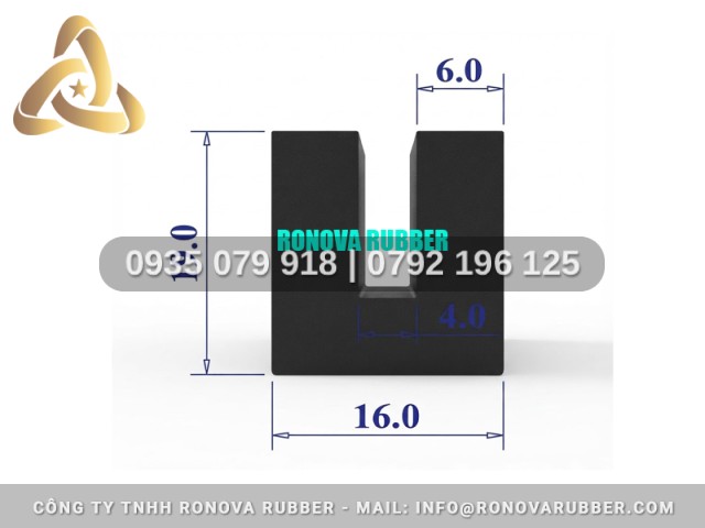 Ron Cao Su Hoàn Thiện Sắc Nét Chữ U 16x19x4