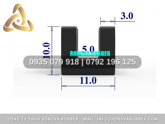 Ron Cao Su Mẫu Mã Thông Dụng Chữ U 11x10x5