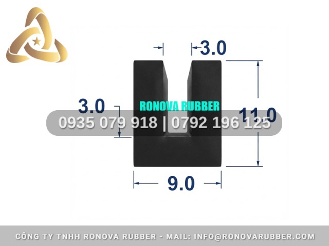 Ron Cao Su NBR Cung Cấp Số Lượng Lớn Chữ U 9x11x3