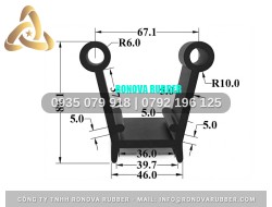 Ron Cao Su Ronova Chất Liệu Chuẩn Chữ U 67.1x80.1x36