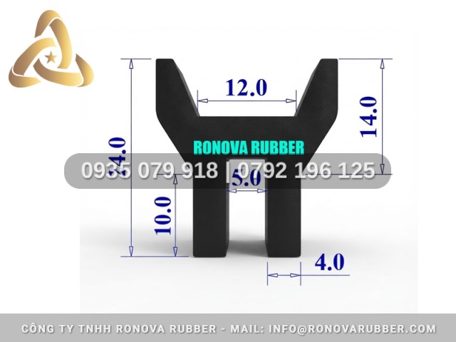 Ron Cao Su Ronova Dẻo Dai Chữ U 24x12x5