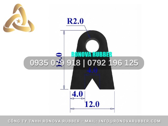 Ron Cao Su Ronova Tiêu Chuẩn Chữ U 12x16x4