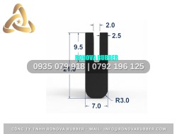 Ron Cao Su Thiên Nhiên Độ Bền Cao Chữ U 7x21x2