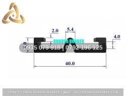 Ron Cao Su Thường Hàng Tiêu Chuẩn Công Nghiệp Chữ U 40x8x2