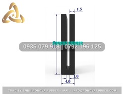 Ron Cao Su Tiêu Chuẩn Chữ U 4x18x1