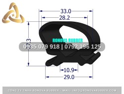 Cửa nhôm lắp gioăng cao su định hình