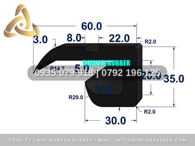 Gioăng cao su EPDM dùng cho cửa sofa