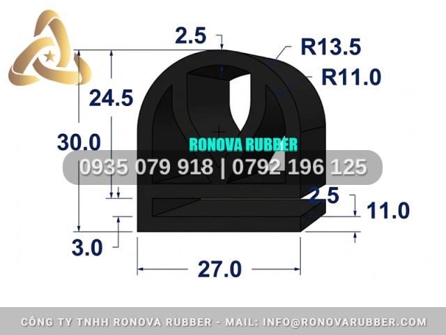 Gioăng cửa sofa cao su EPDM