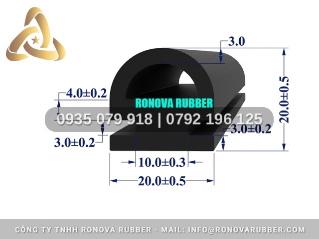 Gioăng cửa sofa cao su Ronova