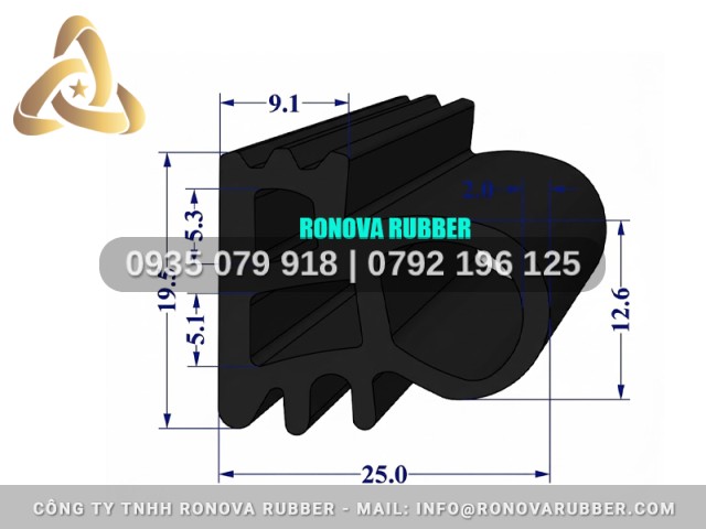 Gioăng cửa sofa cao su thiên nhiên
