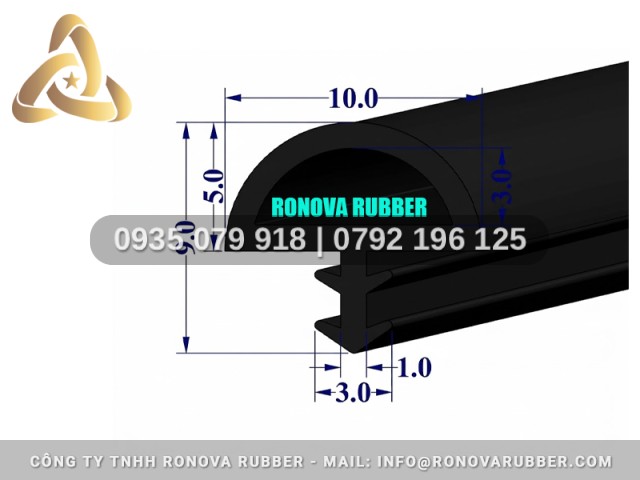 Gioăng cửa sofa chất liệu cao su thường