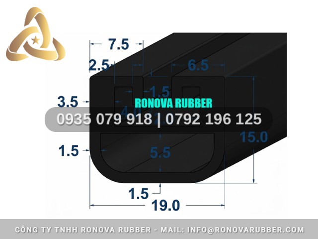 Ron cao su EPDM cửa sắt