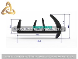 Gioăng cửa thùng container từ cao su thường xương cá 82x44.8
