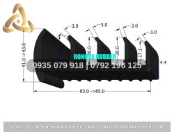 Gioăng cửa xe tải thương hiệu cao su Ronova 83x41