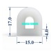 Gioăng silicon an toàn thực phẩm cho tủ hấp cơm công nghiệp chữ D 15x17x4