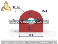 Gioăng silicon dành cho lò nướng chữ D 10x10.5x3.5