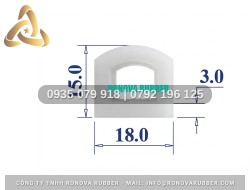 Gioăng silicon nồi sấy an toàn thực phẩm chữ D 18x15x3