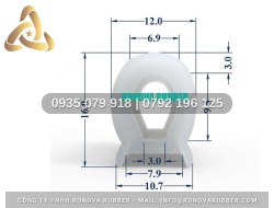 Gioăng silicon nồi sấy chữ D 10.7x16x3
