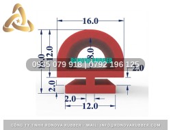 Gioăng silicon Ronova an toàn thực phẩm chữ D 12x16x2