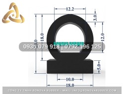 Gioăng silicon Ronova tủ sấy chữ D 18x23x5