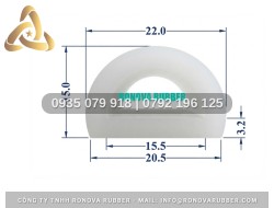 Ron silicon an toàn thực phẩm chữ D 22x15x3.2