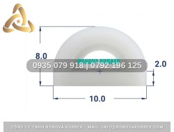 Ron silicon nồi hấp chữ D 10x8x2