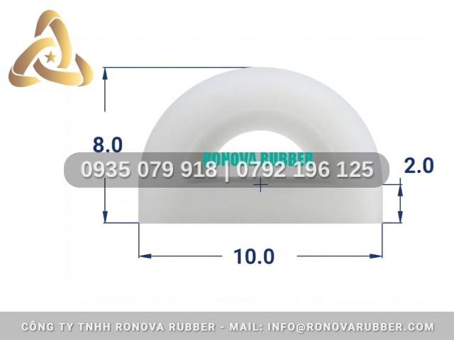 Ron silicon nồi hấp chữ D 10x8x2