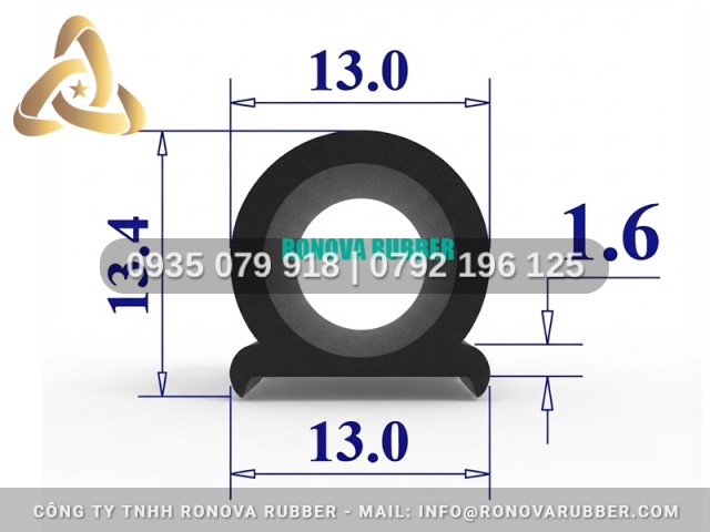 Ron silicon Ronova lò nướng chữ D 13x13.4x1.6