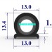 Ron silicon Ronova lò nướng chữ D 13x13.4x1.6