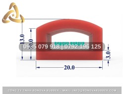 Ron silicon Ronova tủ hấp cơm công nghiệp chữ D 22x13x3