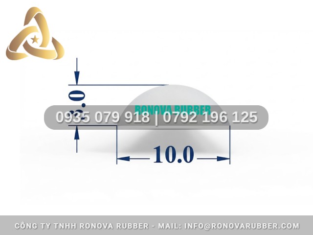 Ron silicon tủ hấp cơm công nghiệp an toàn thực phẩm chữ D 10x3