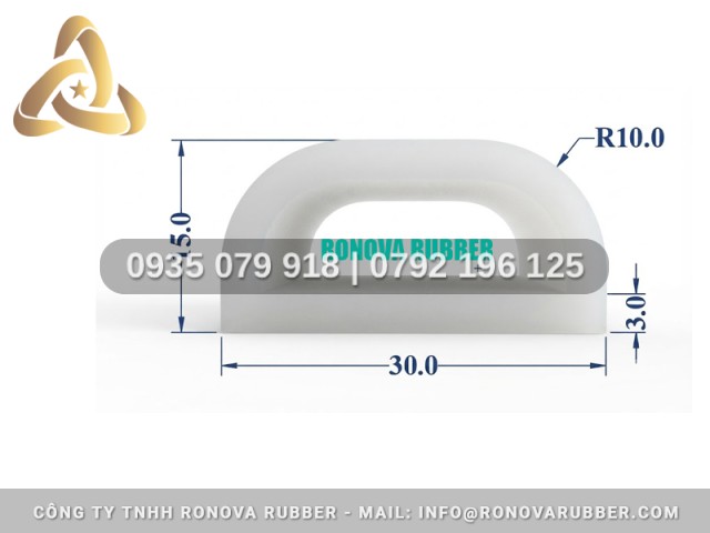 Ron silicon tủ sấy chữ D 30x15x3