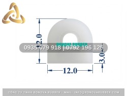 Ron tủ hấp cơm công nghiệp bằng silicon chữ D 12x12x3