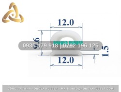 Silicon nồi hấp an toàn thực phẩm chữ D 12x9.6x1.5