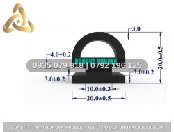 Silicon Ronova dùng cho an toàn thực phẩm chữ D 20x20x3