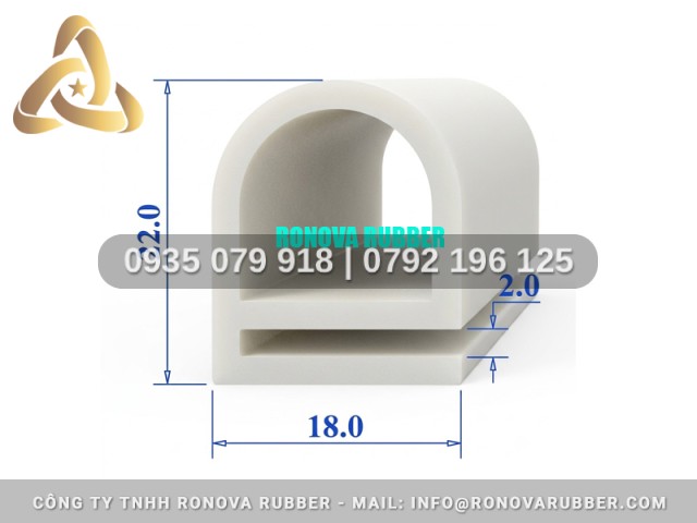Các loại gioăng silicon chữ E 18x22x2