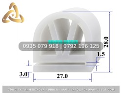Dòng gioăng silicon chữ E 27x28x1.5
