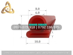 Gioăng bằng silicon nồi sấy an toàn thực phẩm chữ E 10x10x1