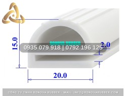 Gioăng silicon nồi áp suất công nghiệp chữ E 20x15x2.5