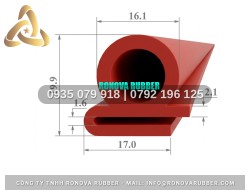 Gioăng silicon Ronova an toàn thực phẩm chữ E 17x19.9x2.1