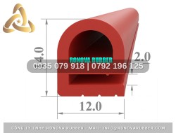 Gioăng silicon Ronova chữ E 12x14x2