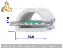 Mẫu silicon ron chữ E 20x15x2.5