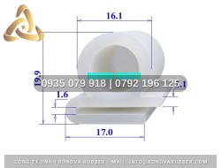 Phụ kiện ron gioăng silicon chữ E 17x19.9x1.6