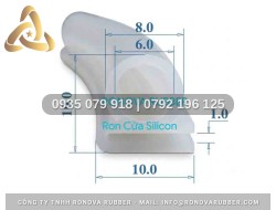 Ron gioăng silicon chữ E 10x10x1
