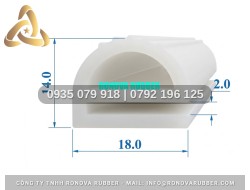Ron gioăng silicon thiết bị tủ sấy chữ E 18x14x2