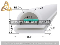 Ron lò nướng silicon an toàn thực phẩm chữ E 16x13x1.5