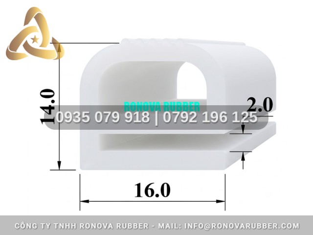 Ron lò nướng silicon chữ E 16x14x2