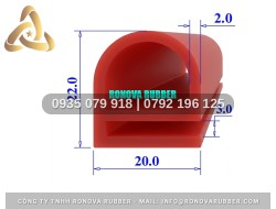 Ron nồi sấy silicon Ronova chữ E 22x20x3